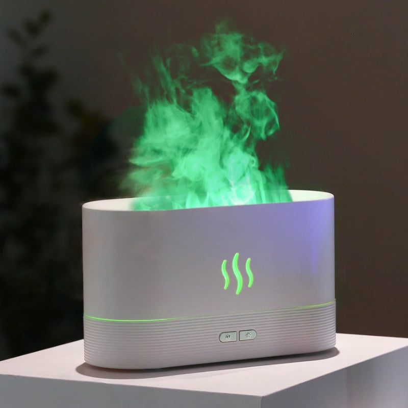 180ML USB Essential Oil Diffuser Simulation Flame Ultrasonic Humidifier Home Office Air Freshener Fragrance Sooth Sleep Atomizer